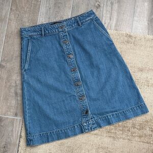 Banana Republic Denim Button-Front Skirt